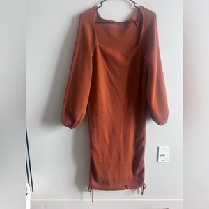 BUNDLE ONLY - 2+ ITEMS

SHEIN Terracotta Long Sleeve Dress